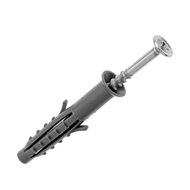 Дюбель-гвоздь с усом Starfix SMP2-18216-50 6*40 мм полипропилен потай 50 шт Дюбель-гвоздь с усом Starfix SMP2-18216-50 6*40 мм полипропилен потай 50 шт