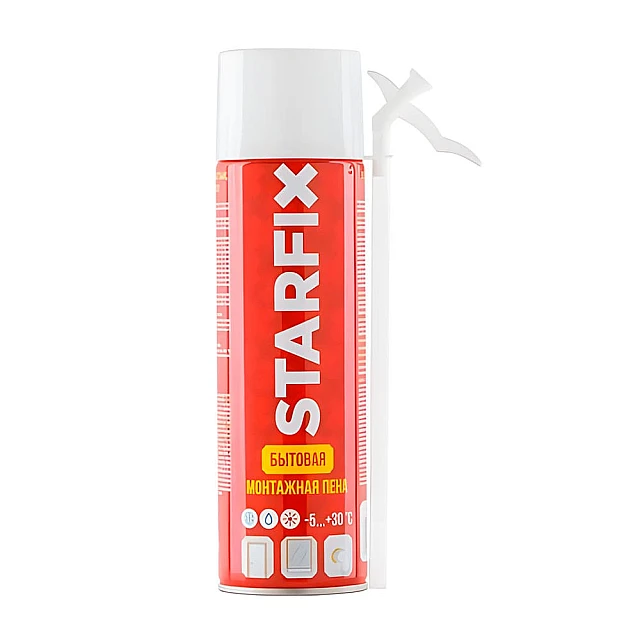Пена монтажная Starfix Straw Foam SM-66248-1 бытовая всесезонная 500 мл Пена монтажная Starfix Straw Foam SM-66248-1 бытовая всесезонная 500 мл