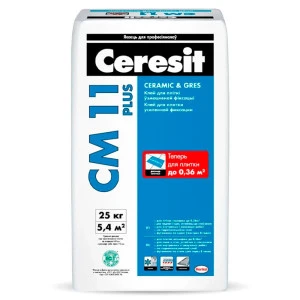 Клей для плитки Ceresit СМ 11 Plus 25 кг