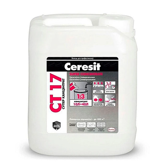 Грунтовка Ceresit СТ 17 Super Concentrate 10 л Грунтовка Ceresit СТ 17 Super Concentrate 10 л