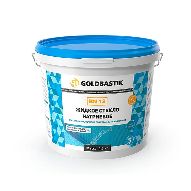 Жидкое стекло Goldbastik BN 13 натриевое 4.5 кг Жидкое стекло Goldbastik BN 13 натриевое 4.5 кг