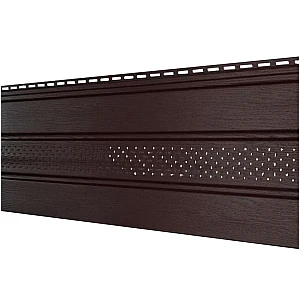 Софит Ю-Пласт Classic 497С перфорированный частично коричневый