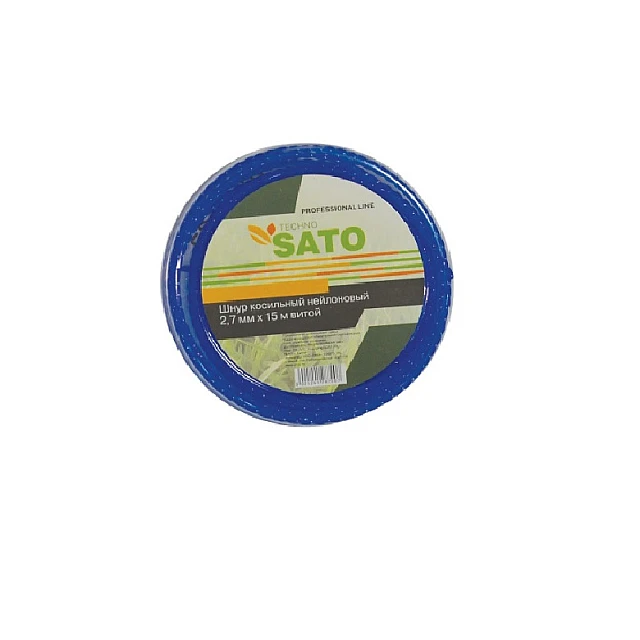 Леска для триммера Sato Techno 2.7 мм 15 м витой Леска для триммера Sato Techno 2.7 мм 15 м витой