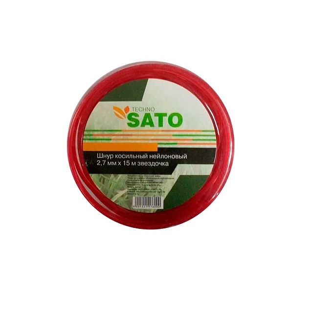 Леска для триммера Sato Techno 2.7 мм 15 м звездочка Леска для триммера Sato Techno 2.7 мм 15 м звездочка