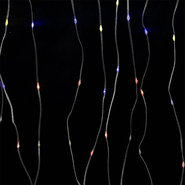 Гирлянда Калядны час MUJ23040322 280LED USB 3*3 м мультиколор занавес