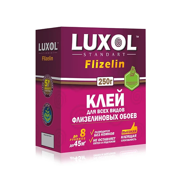 Клей обойный Luxol флизелин Standart 250 г Клей обойный Luxol флизелин Standart 250 г