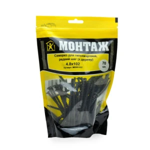 Саморез по гипсокартону 4.8*102 мм Монтаж MD001037 к дереву фосфат редкий шаг 70 шт