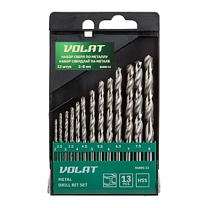 Набор сверл Волат HSS 86000-13 по металлу 2-8 мм 13 шт