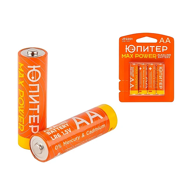 Батарейка Юпитер JP2201 АА LR6 1.5V alkaline 4 шт Батарейка Юпитер JP2201 АА LR6 1.5V alkaline 4 шт