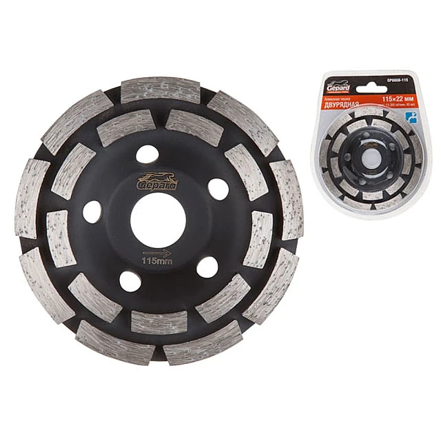 Чашка алмазная Gepard GP0808-115 115 мм бетон двурядная Чашка алмазная Gepard GP0808-115 115 мм бетон двурядная