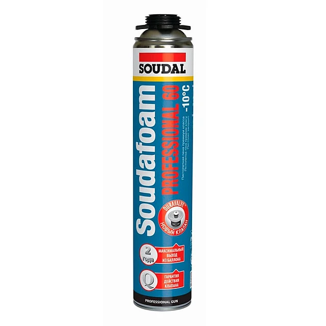 Пена монтажная пистолетная Soudal Professional 750 мл Пена монтажная пистолетная Soudal Professional 750 мл