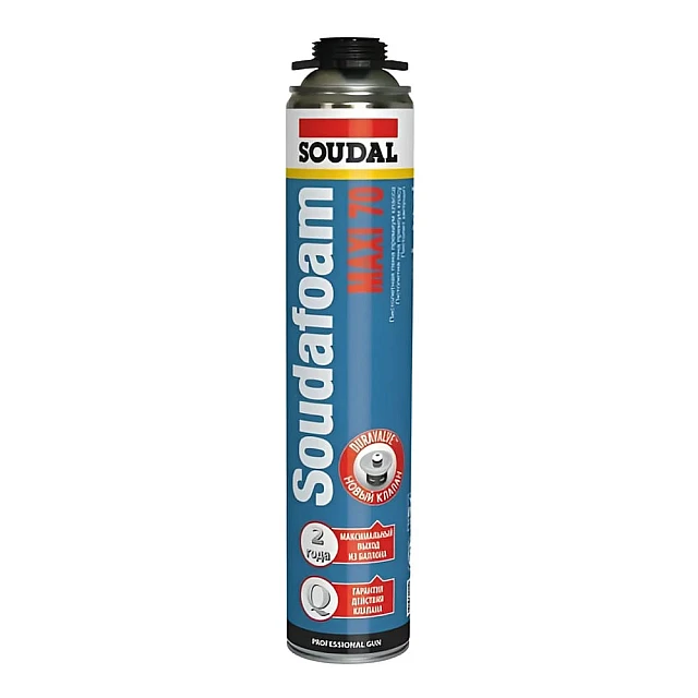 Пена монтажная Soudal Soudafoam Maxi 70 пистолетная 870 мл