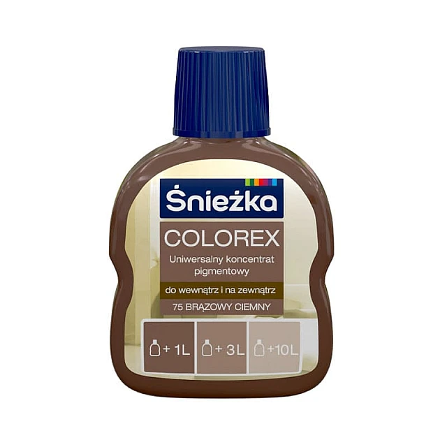 Универсальный пигментный концентрат Sniezka Colorex 75 темно-коричневый 100 мл Универсальный пигментный концентрат Sniezka Colorex 75 темно-коричневый 100 мл
