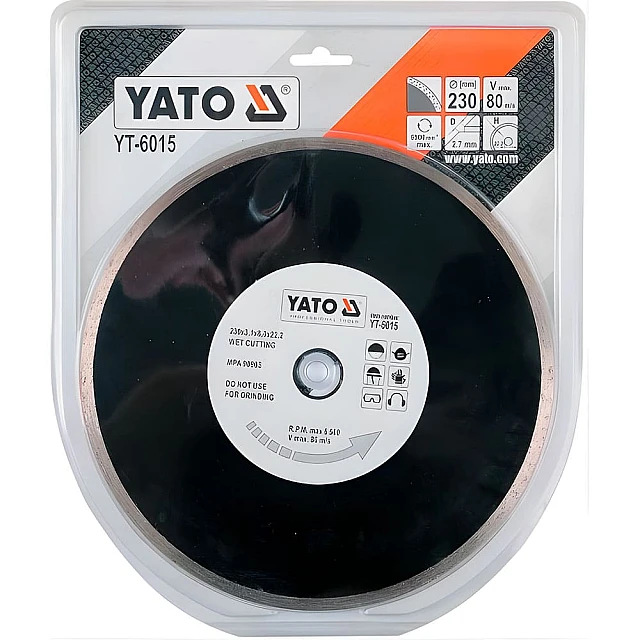 Диск отрезной алмазный Yato YT-6015 230 мм Диск отрезной алмазный Yato YT-6015 230 мм