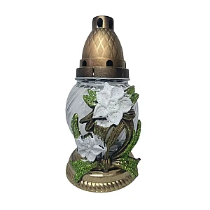 Лампада ритуальная Bolsius Z186 стеклянная со сменным вкладышем