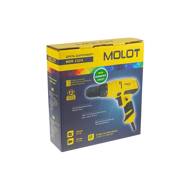 Дрель-шуруповерт Molot MDR 1024 MDR102400025 Дрель-шуруповерт Molot MDR 1024 MDR102400025