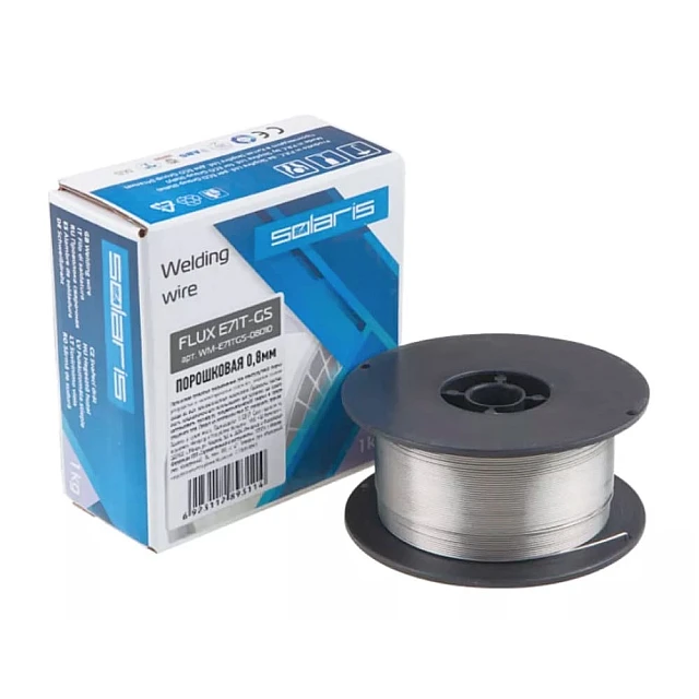 Проволока сварочная Solaris WM-E71TGS-08010 Flux E71T-GS 0.8 мм 1 кг Проволока сварочная Solaris WM-E71TGS-08010 Flux E71T-GS 0.8 мм 1 кг