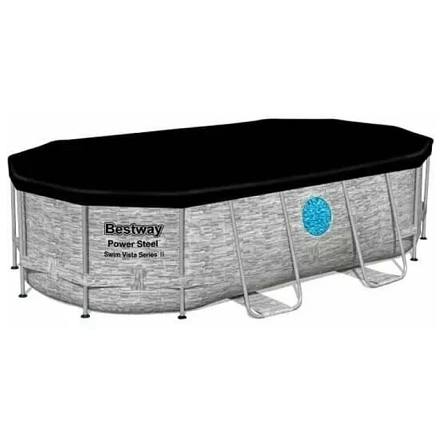 Бассейн каркасный Bestway 56714 Power Steel Камень 427*250*100 см