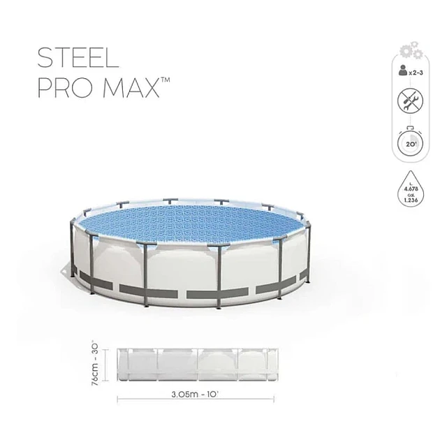 Бассейн каркасный Bestway Steel Pro Max 56406 305*76 см Бассейн каркасный Bestway Steel Pro Max 56406 305*76 см