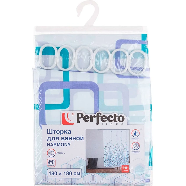 Шторка для ванной Perfecto Linea Harmony 36-118013 180*180 см Шторка для ванной Perfecto Linea Harmony 36-118013 180*180 см