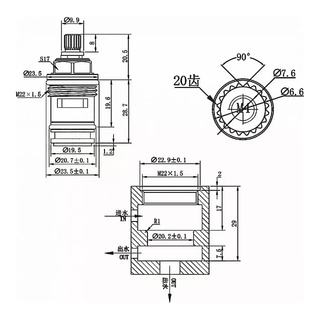 Кран-букса AV Engineering AVSSS-102 тип H керамическая Кран-букса AV Engineering AVSSS-102 тип H керамическая