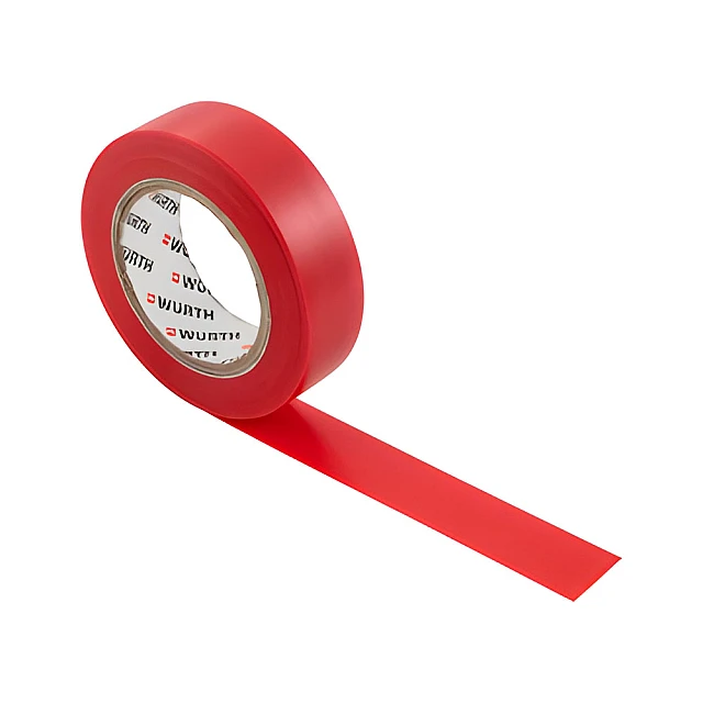 Изолента Wurth 1985103 18*0.15 мм 10 м красная Изолента Wurth 1985103 18*0.15 мм 10 м красная