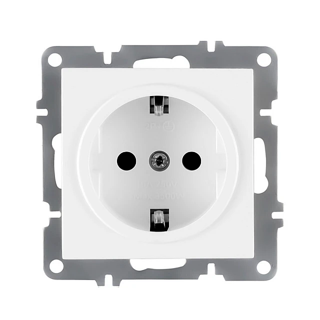 Розетка Arvia Electric Karen 50 01 1000 217 с заземлением белая