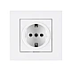 Розетка Arvia Electric Karen 50 01 1000 217 с заземлением белая