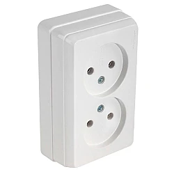 Розетка Mutlusan Bron 2160 203 0201 2 места без заземления белая