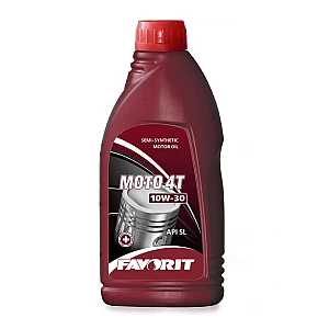 Масло моторное Favorit Moto 4-T SAE 10W-30 полусинтетическое для 4-тактных двигателей 1 л