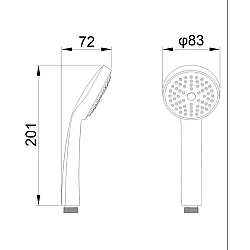 Лейка для душа Potato Р03 никель-хромовое